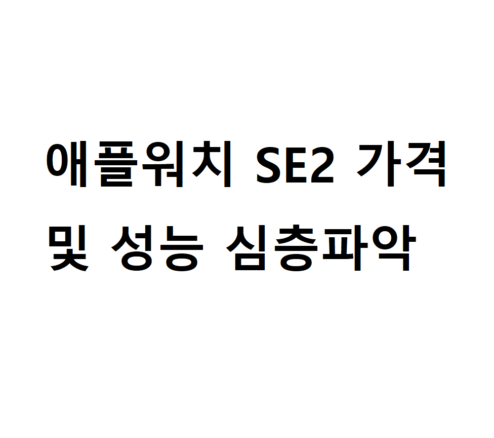 애플워치 SE2